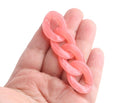 1ft Natural Pink Acrylic Chain Links, 29mm, Marble, For Making Budget Crafts