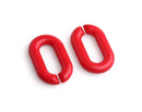 1ft Lipstick Red Acrylic Chain Links, 31mm, For Kidcore Jewelry Crafts
