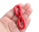 1ft Lipstick Red Acrylic Chain Links, 31mm, For Kidcore Jewelry Crafts