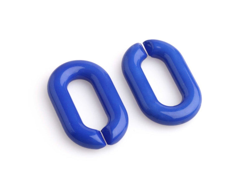 1ft Cobalt Blue Chain Links, 31mm, Acrylic Connectors, For Glasses Chains