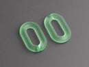 1ft Frosted Green Acrylic Chain Links, 31mm, Matte, For Lanyards and Wallet Chains