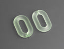 1ft Frosted Acrylic Chain Links in Light Peridot Green, 31mm, For Earring Connectors