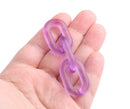 1ft Frosted Purple Acrylic Chain Links, 31mm, For Necklace and Earring Connectors