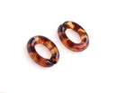 1ft Tortoise Shell Acrylic Chain Links, 24mm, Thick, Oval Cable Connectors