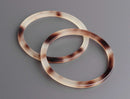 1 Plastic O Ring in White Tortoise Shell, Flat Swimsuit Rings, Seamless, Acrylic, 7cm