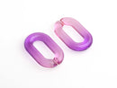 1ft Ombre Clear and Purple Chain Links, 31mm, Transparent Acrylic, Two Tone Gradients