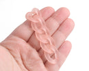 1ft Frosted Coral Orange Acrylic Chain Links, 23mm, For Clog Shoe Chains