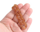 1ft Frosted Acrylic Chain Links in Camel Brown, 23mm, For Miami Cuban Necklaces