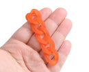 1ft Frosted Orange Acrylic Chain Links, 23mm, For Do It Yourself Sunglass Chains