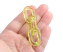 1ft Neon Yellow Acrylic Chain Links, 31mm, Transparent, Japan Fashion Gyaru