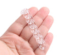 1ft Small Clear Chain with Cuban Links, 18mm, Transparent Acrylic, Flat Curb Chain