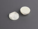 4 Wavy Cabochons in Ivory White, High Dome, Round Cabs, Resin, 20mm