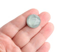 4 Wavy Cabochons in Sage Green, High Dome, Round Cabs Flatbacks, Resin, 20mm