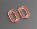 1ft Frosted Coral Orange Acrylic Chain Links, 31mm, Matte Acrylic, For Necklaces