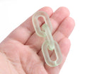 1ft Frosted Acrylic Chain Links in Light Peridot Green, 31mm, For Earring Connectors