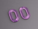 1ft Frosted Purple Acrylic Chain Links, 31mm, For Necklace and Earring Connectors