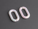 1ft Opal White Acrylic Chain Links, 27mm, Iridescent Rainbow, For Eyeglass Chain