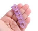 1ft Frosted Lilac Purple Acrylic Chain, 23mm, Plastic Cuban Twists, Pastel Kawaii