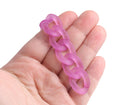 1ft Frosted Orchid Purple Acrylic Chain Links, 23mm, Curb Twists, Colorful Kawaii