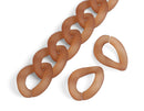 1ft Frosted Acrylic Chain Links in Camel Brown, 23mm, For Miami Cuban Necklaces