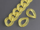 1ft Frosted Yellow Acrylic Chain Links, 23mm, For Making Statement Necklaces