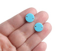 4 Arctic Blue Link Beads, Light Blue Jewelry Connectors with 2 Holes, Acrylic, 12mm