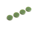 4 Moss Green Charms, Small Round Circles, Resin Slab Pieces, Acetate Plastic, 12mm