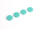 4 Mint Green Round Charms, Simple Circles, Mermaid Seafoam Colored, Acrylic, 12mm