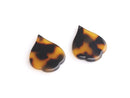 4 Boho Spade Charms in Tortoise Shell, Geometric Teardrop Blanks for Engraving and Earrings, Las Vegas Casino Acetate, 24.5 x 20mm