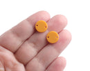 4 Butterscotch Orange Round Links, Plastic Jewelry Making Connectors, Acrylic, 12mm