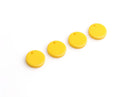 4 Lemon Yellow Charms, Round Circles, Affordable Blanks, Acetate, 12mm