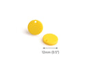 4 Lemon Yellow Charms, Round Circles, Affordable Blanks, Acetate, 12mm