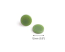 4 Moss Green Cabochons, Resin Flatbacks for Studs and Decorating, Acetate, 12mm