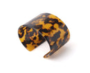 1 Wide Cufff Bracelet in Tortoise Shell, Designer Women's Bracelet, Small Wrist Size Only, Cellulose Acetate