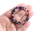 2 Rainbow Tortoise Shell Ring Connectors, Plastic O Ring Links for Purse Straps, Swimsuits and Jewelry Necklaces, 1.8" Inch