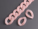 1ft Ethereal Pink Chain Links, 23mm, Acrylic, Semi Translucent, Cute and Sweet Kawaii