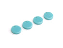 4 Blue Turquoise Disc Charms, Faux Turquoise Beads, Small Round Tags, Acetate, 12mm