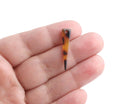 4 Spike Charms in Tortoise Shell, Acrylic Edgy Charms, Long Triangle Drops, Plastic Acetate, 28.5 x 6mm