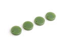4 Moss Green Charm Links, Multi Hole Beads, 2 Hole Round Connectors, Acetate, 12mm