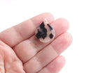 4 Boho Spade Charms in Blonde Tortoise Shell, Modern Teardrop Blanks for Earrings, Las Vegas Casino, Acetate, 24.5 x 20mm