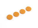 4 Butterscotch Orange Charm Beads, Small Round Discs with 1 Hole, Acrylic, 12mm