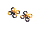 4 Celtic Knot Charm Connectors in Tortoise Shell, Eternity Knot Link, Acetate Plastic, 24mm