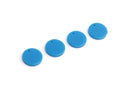 4 Cerulean Blue Charm Beads, Tiny Round Circle Discs, Acrylic, 12mm