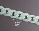 1ft Ethereal Green Acrylic Chain Links, 23mm, Translucent, J-Fashion Harajuku Girl