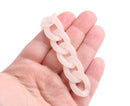1ft Ethereal Cloud White Acrylic Chain Links, 23mm, Translucent Lucite, Fairy Kei