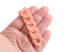 1ft Ethereal Coral Red Acrylic Chain Links, 23mm, Translucent, J-Fashion Decora Kei