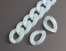 1ft Ethereal Frost Blue Acrylic Chain Links, 23mm, Semi-Translucent, Fairy and Decora Kei