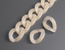 1ft Ethereal Yellow Ivory Acrylic Chain Links, 23mm, Semi-Transparent, Yume Kawaii Fashion