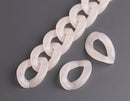 1ft Ethereal Acrylic Chain Links in Soft Pastels with 3 Color Options, 23mm