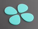 4 Large Teardrop Pendants in Mint Green, Acrylic, 34 x 27.5mm